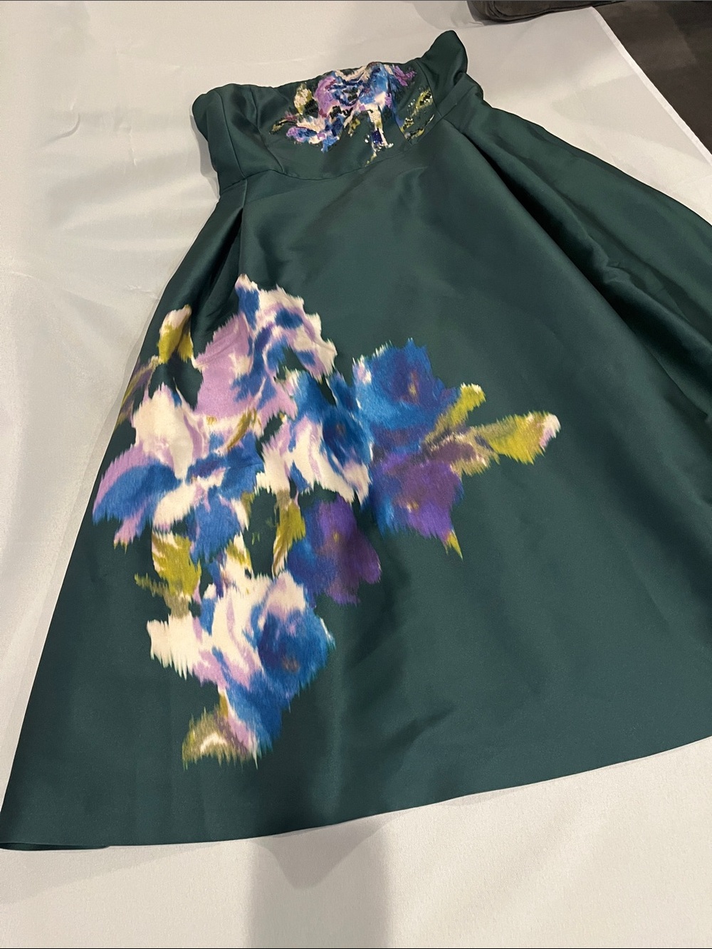 Sachin + Babi Forest Green exquisite evening wear. Tea length NWT Sz. 12 - Picture 13 of 16